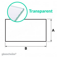 Tischglas Rechteck - ESG Transparent - 600 x 600 x 5 mm